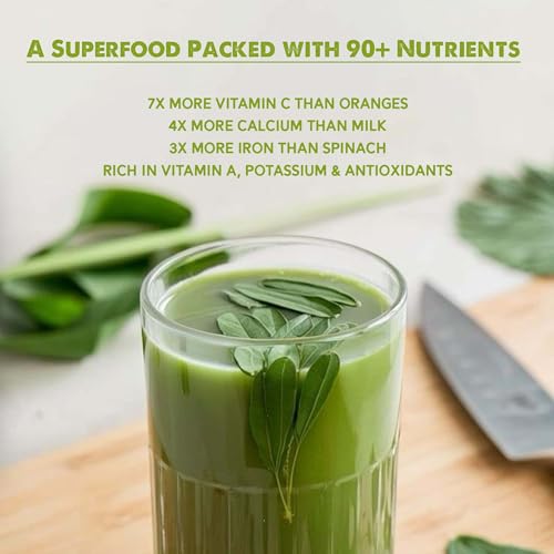 Moringa Leaf Powder | Drumstick Leaf Powder | Natural Multi-Vitamin Moringa Powder Good for Weight Loss, Energy, Hair & Skin- (250 gm)|B0F9H5XFWM