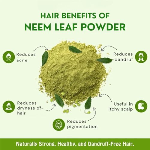 NEEM POWDER 100% Pure & Natural for Skin & Hair Care, Fights Acne and Pimples,Skin Brightening. Fights Dandruff (200 gm)|B0FKHG5787
