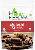 Herba Himalaya Liquorice (Mulethi) Root Whole Stick | Yashtimadhu for your health,Skin and Hair Care | Skincare | Pigmentation and Beauty