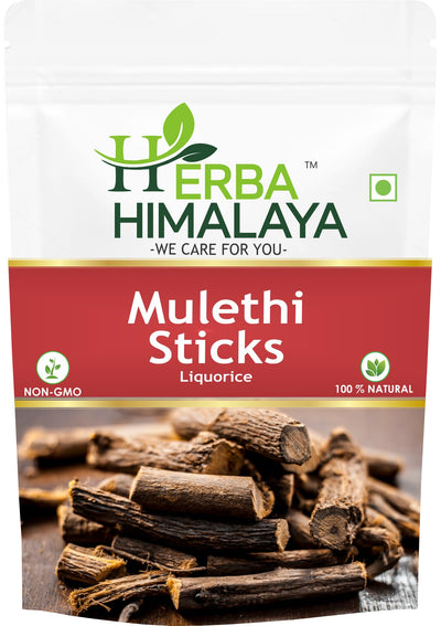 Herba Himalaya Liquorice (Mulethi) Root Whole Stick | Yashtimadhu for your health,Skin and Hair Care | Skincare | Pigmentation and Beauty