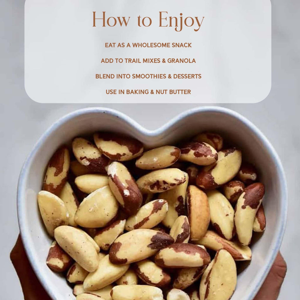 Herba Himalaya Brazilian Nuts | Premium Superfood Crunchy | Rich in Selenium Perfect for Smoothies ,Baking ,Healthy Recipes