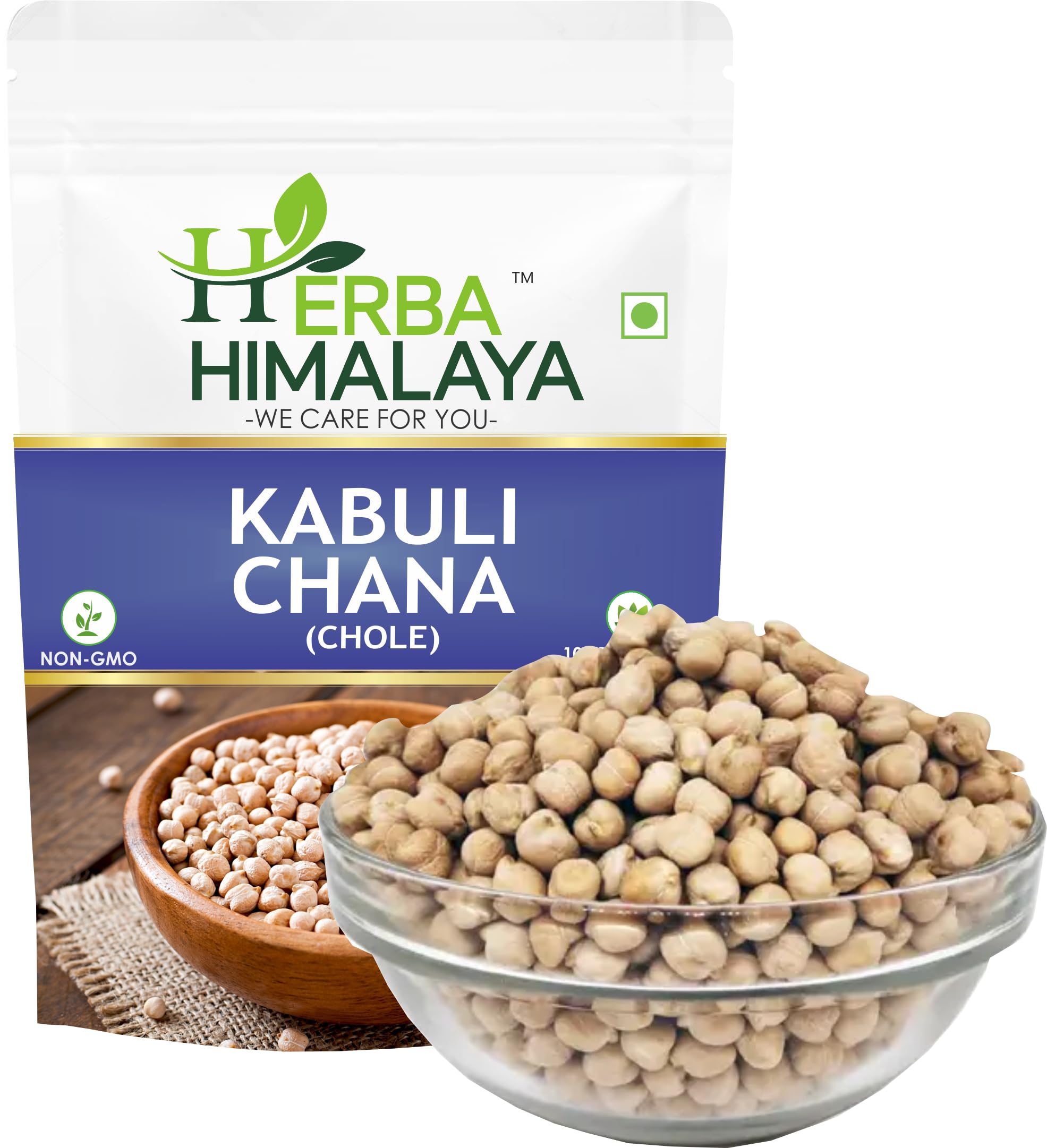Herba Himalaya Unpolished Kabuli Chana (Chhole) Naturally Rich in Protein