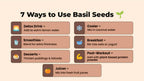 Herba Himalaya Raw Basil/Sabja/Tukmaria/Bapji Seeds, Low calories, High Fiber & Omega 3,Rich Nutrients