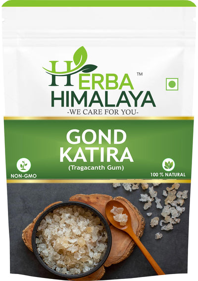 Herba Himalaya Gond Katira Pure - 100% Natural Superfood Edible Gum | Cooling Properties