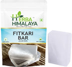 Herba Himalaya Alum Stone Bar 100% Pure, Natural Fitkari Stone for Skin Tightening & Water Purification | Crystal White Alum Bar for Underarms & Shaving |