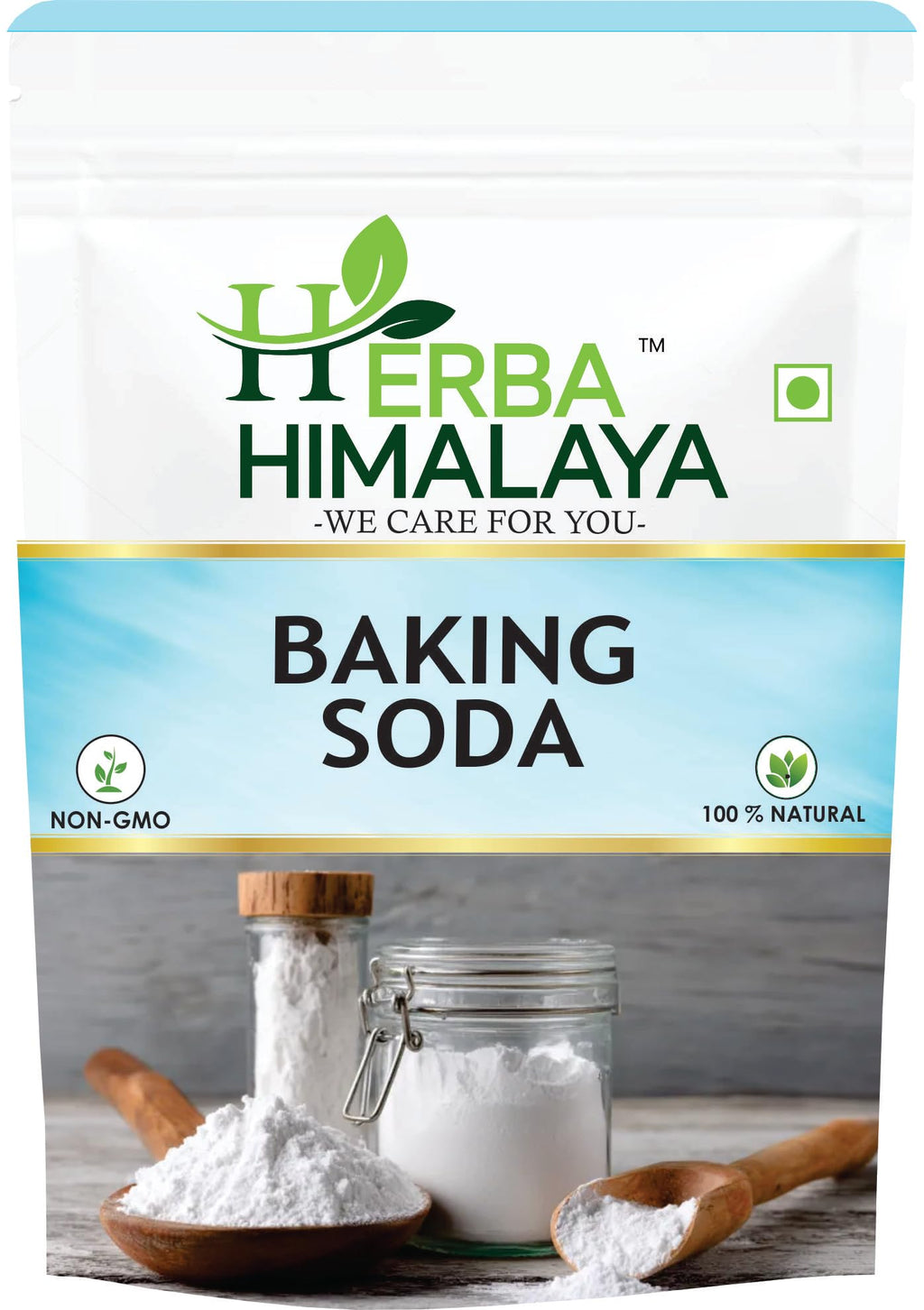 Herba Himalaya Baking Soda | Food-Grade Sodium Bicarbonate | Triple Refined for Baking, Cooking & Cleaning