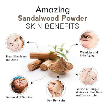 Herbal Himalaya Sandalwood Powder for Face Natural & Herbal Skin Brightening, Tan Removal, Acne & Pimple, Anti-Aging, Oil Control, Smooth, Soft & Glowing Complexion