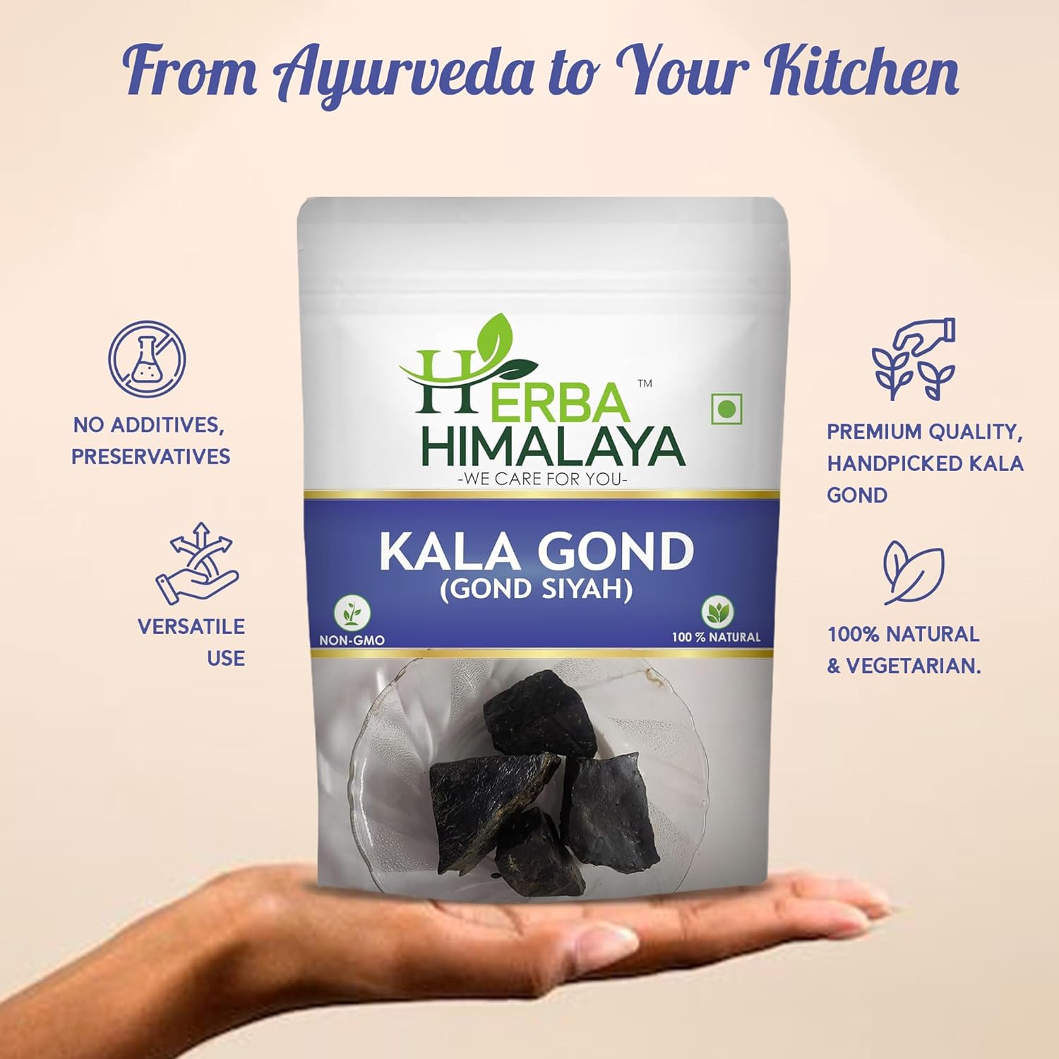 Herba Himalaya Kala Gond 200g Natural Gond Siyah Black