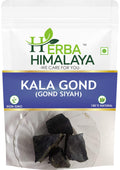 Herba Himalaya Natural Gond Siyah Black Gum Asli Kala Gond Lab Tested and Certified Premium Ingredient Perfect for Traditional Sweets Beverages Recipes