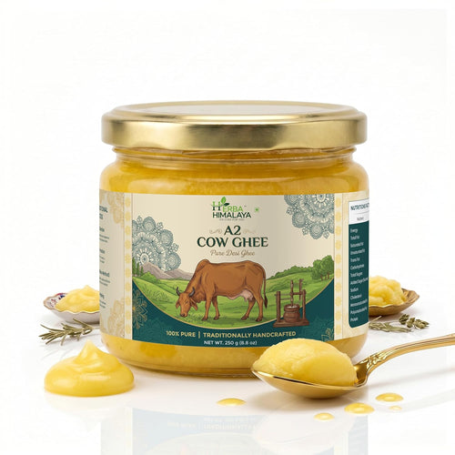 Herba Himalaya A2 Gir Cow Ghee | Traditional Bilona Method | Hand-Churned Desi Cow Ghee | Pure & Authentic | 250ml–1L