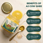 Herba Himalaya A2 Gir Cow Ghee | Traditional Bilona Method | Hand-Churned Desi Cow Ghee | Pure & Authentic | 250ml–1L