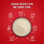 Herba Himalaya Agar Agar Powder Gluten Free | Cakes, Puddings & Jelly | China Grass Powder Perfect for Desserts,Gelatin Alternative