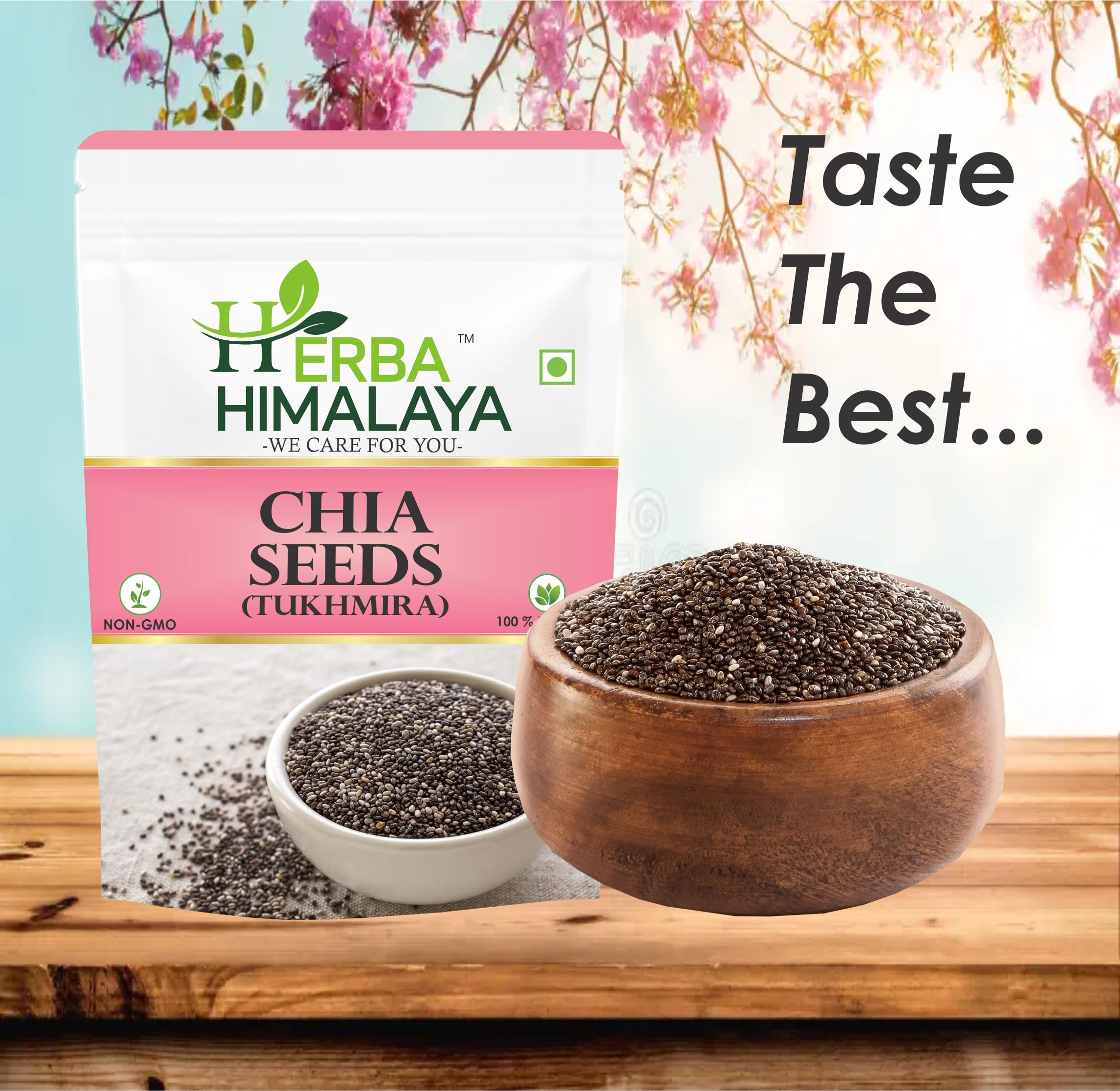 Herba Himalaya Chia Seed | Seeds for Weight Management | Rich in Calcium, Protein & Fiber, Omega 3 and Antioxidant |