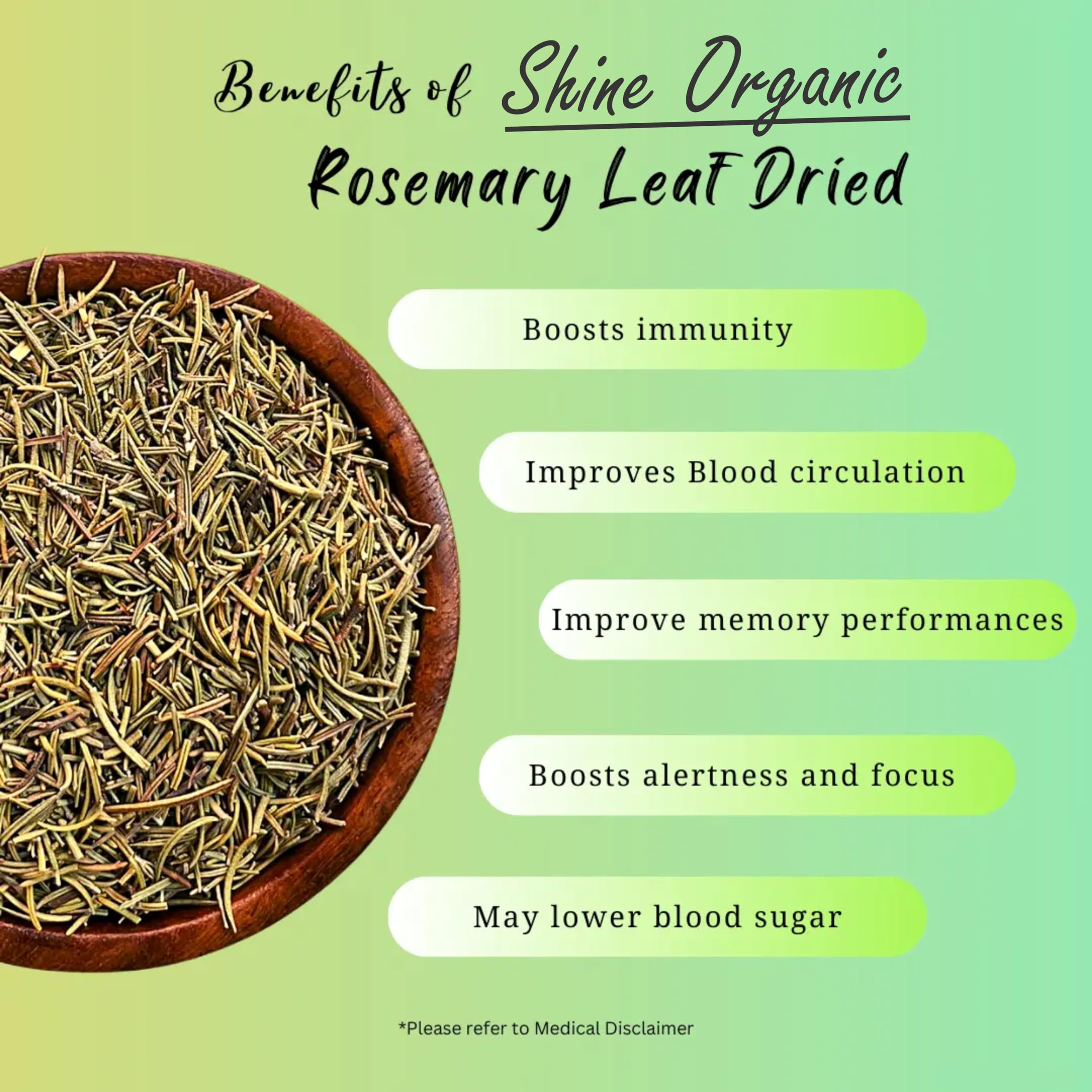 Herba Himalaya Rosemary Leaves | Use Seasoning, Leaf Tea, Rosemary Water & Oil, (100% Natural) For Hair Growth