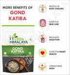 Herba Himalaya Gond Katira Pure - 100% Natural Superfood Edible Gum | Cooling Properties