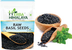 Herba Himalaya Raw Basil/Sabja/Tukmaria/Bapji Seeds, Low calories, High Fiber & Omega 3,Rich Nutrients