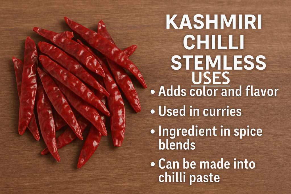 Herba Himalaya Organic Pure Kashmiri Red Chilli Sabut Stemless, Rich in Antioxidants