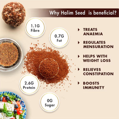 Herba Himalaya Halim seeds - Rich in Fibre and Omega -3 |Immunity Booster Superfood | Rich in Calcium and Iron