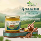 Herba Himalaya A2 Gir Cow Ghee | Traditional Bilona Method | Hand-Churned Desi Cow Ghee | Pure & Authentic | 250ml–1L