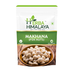 Herba Himalaya Fox Nuts (Phool Makhana) with 12 Vital Nutrients, Rich in Fiber (900 gm)
