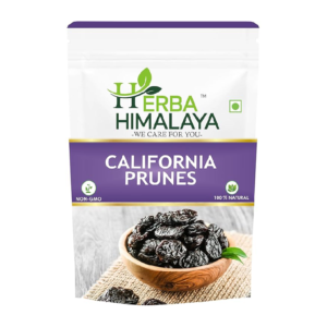 Herba Himalaya California Prunes | Rich in Fiber & Antioxidants | Black Seedless Prunes | Dried Plums (1 kg)
